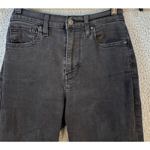 Levis 721 Womens Skinny Jeans Size 28 Black Stretch